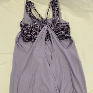 Lululemon Purple Tank Top with Connected Sports Bra Size 4